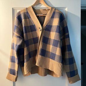 Madewell plaid cardigan size large